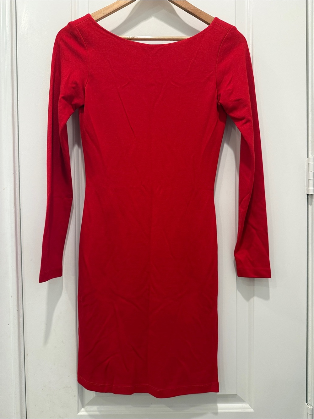 Amanda Uprichard Red Long-Sleeve Sheath Dress
